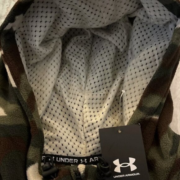 Under Armour Men's Micro Fleece Printed Hoodie Camo 1/4 Sweatshirt Medium NWT - Picture 5 of 6